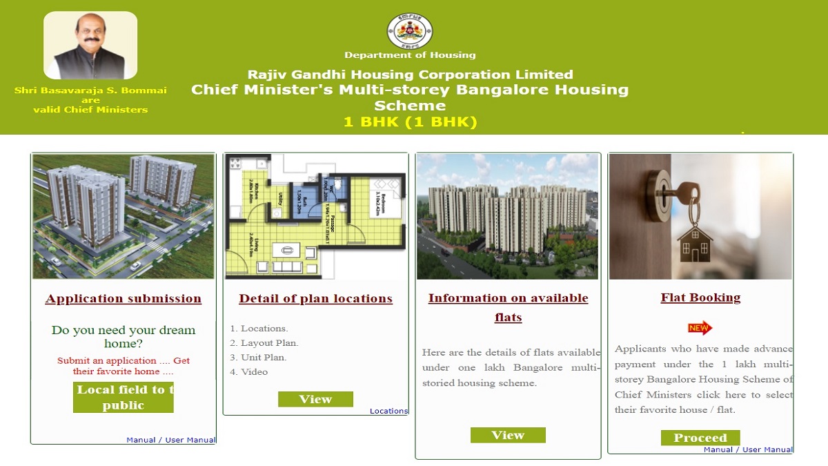 CM's Multi Storey Bangalore Housing Scheme Apply