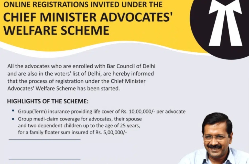 Delhi CM Advocates Welfare Scheme Apply Online Notification