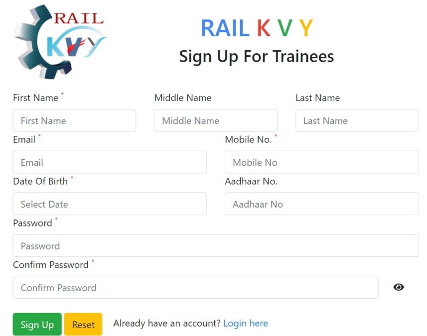 Rail Kaushal Vikas Yojana Online Application Form