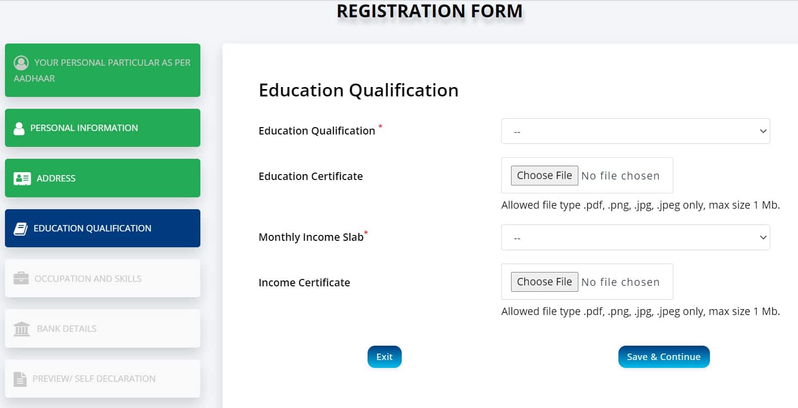 Reg portal