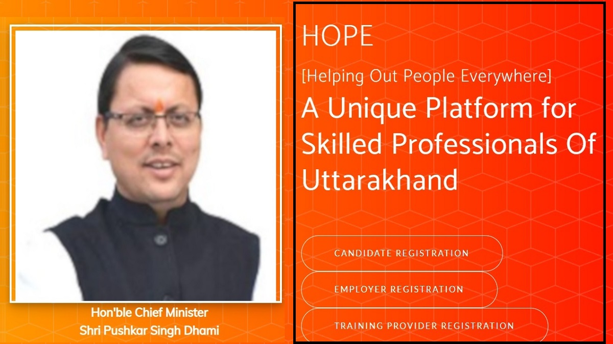 Uttarakhand Hope Portal Registration Login Status Check