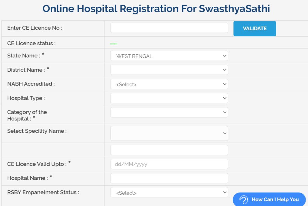 Swasthya Sathi Online Hospital Registration