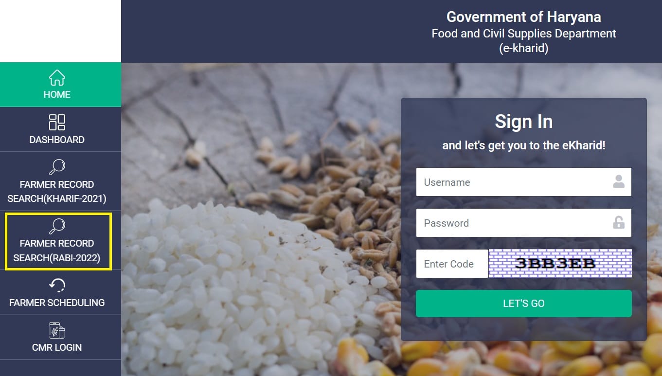 ekharid Haryana Gov In Farmer Search Rabi 2022