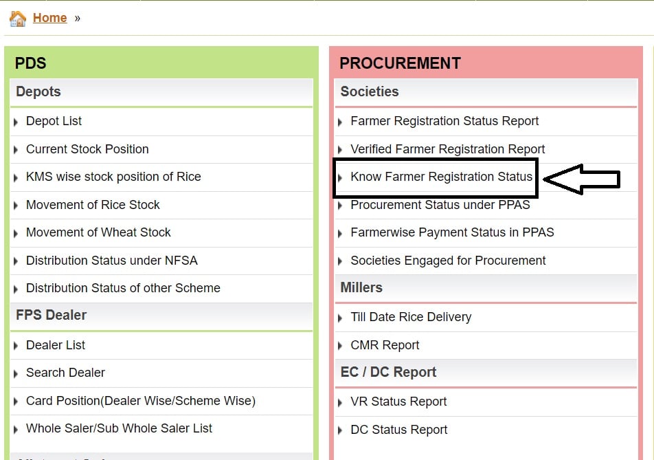 Know Farmer Registration Status Foododisha Transparency Portal