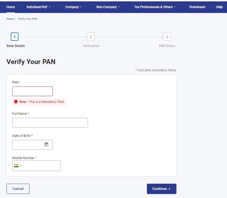 NSDL Verify Pan Card Number