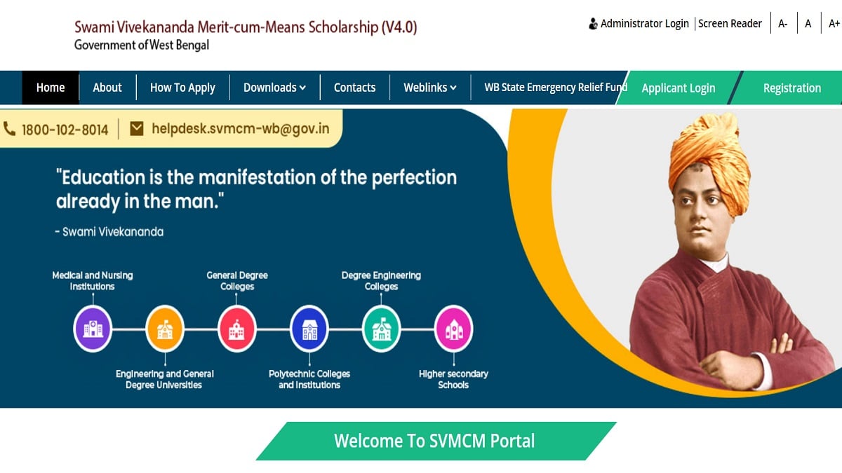WB Swami Vivekananda Merit Cum Means Scholarship Scheme Apply Online
