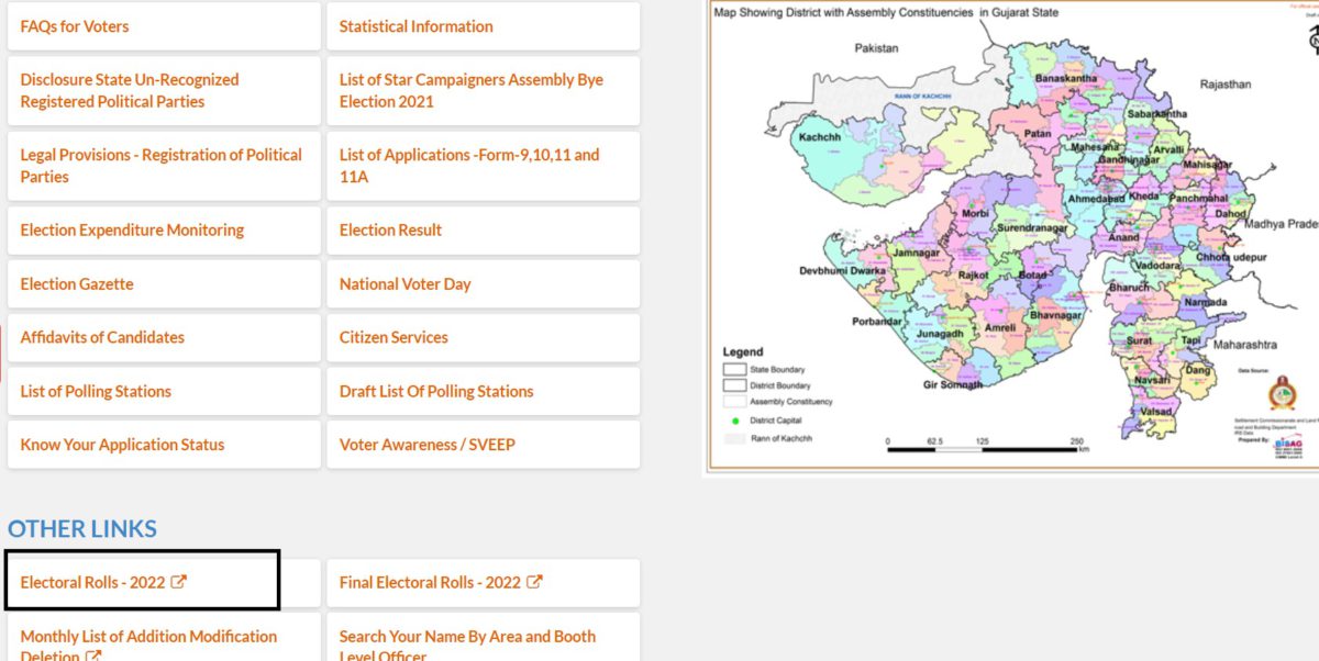 CEO Gujarat Gov Electoral Rolls 2022