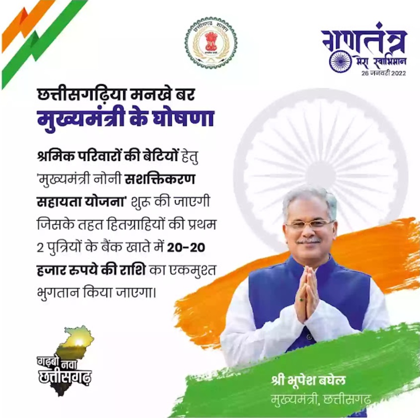 Mukhyamantri Noni Sashaktikaran Sahayata Yojana Announcement