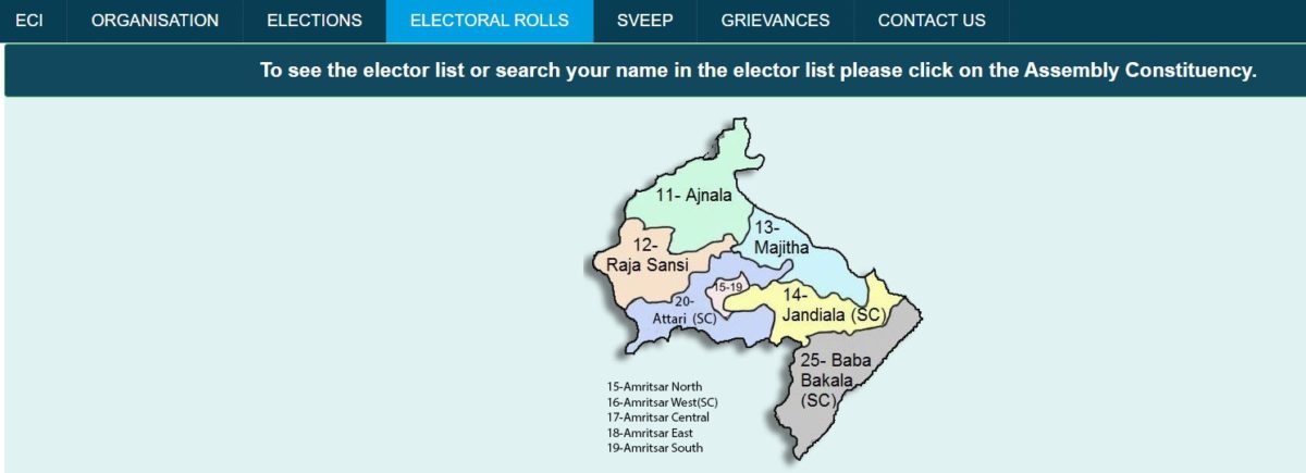 Search Name Punjab Elector List Assembly Constituency Wise