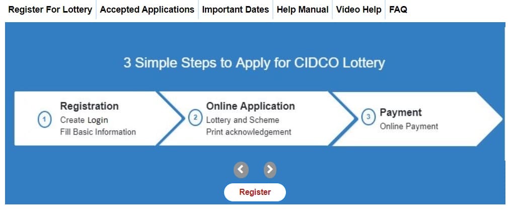 CIDCO Lottery Housing Apply Online