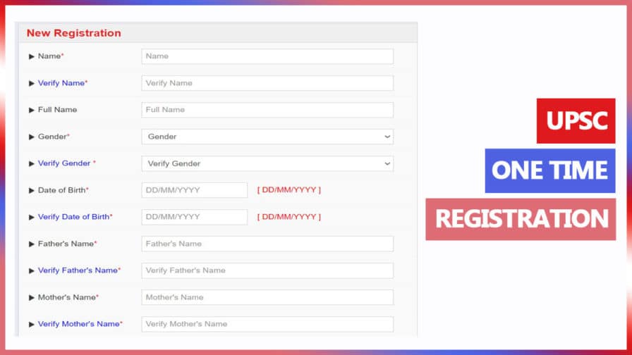 UPSC One Time Registration (OTR) Online Form 2024 at upsc.gov.in