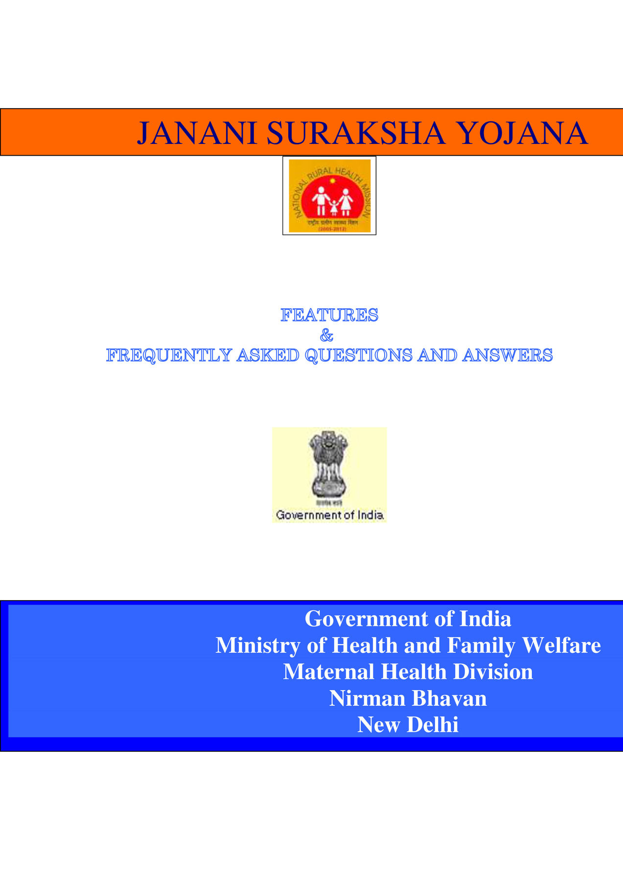 Janani Suraksha Yojana 2022 Guidelines PDF