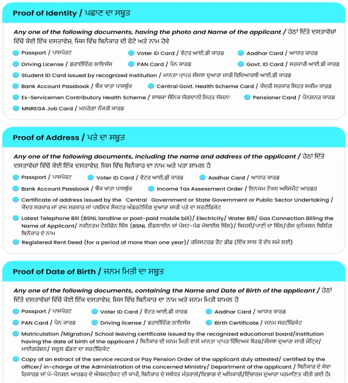 List of Documents