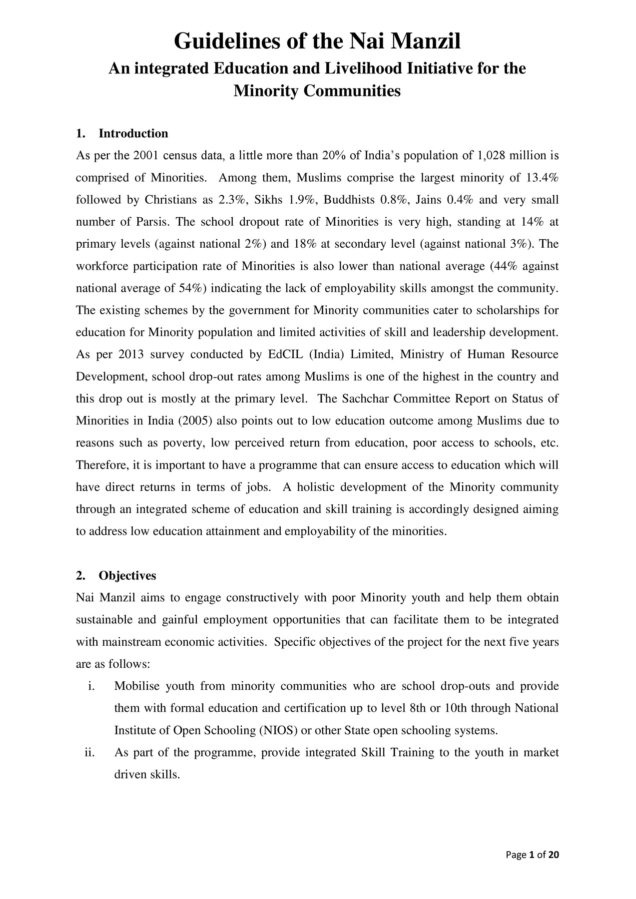 Nai Manzil Scheme 2022 Guidelines PDF