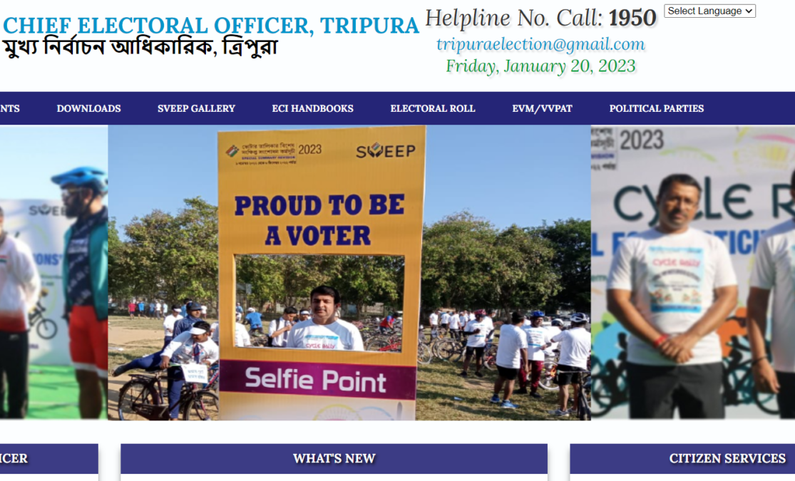 CEO Tripura Nic Electoral Roll 2023