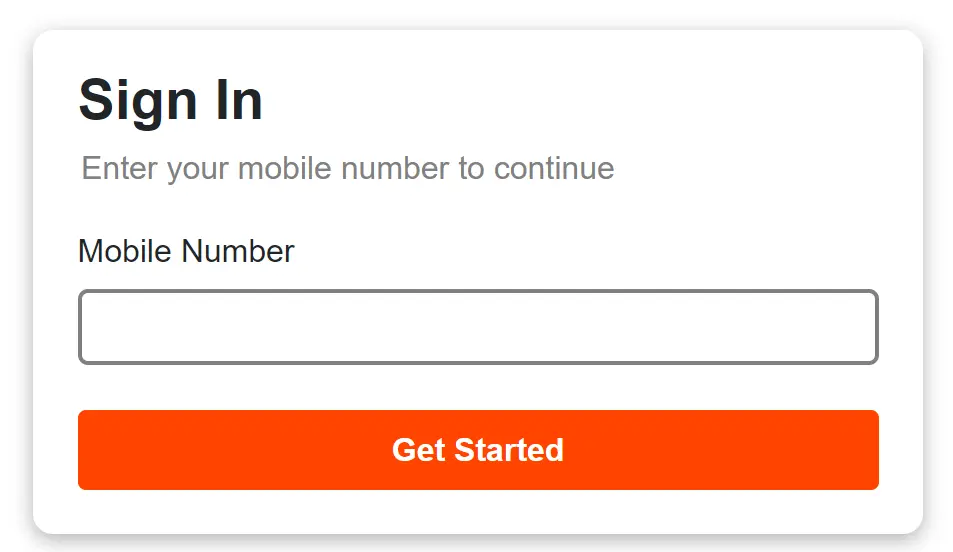 Enter Mobile No.