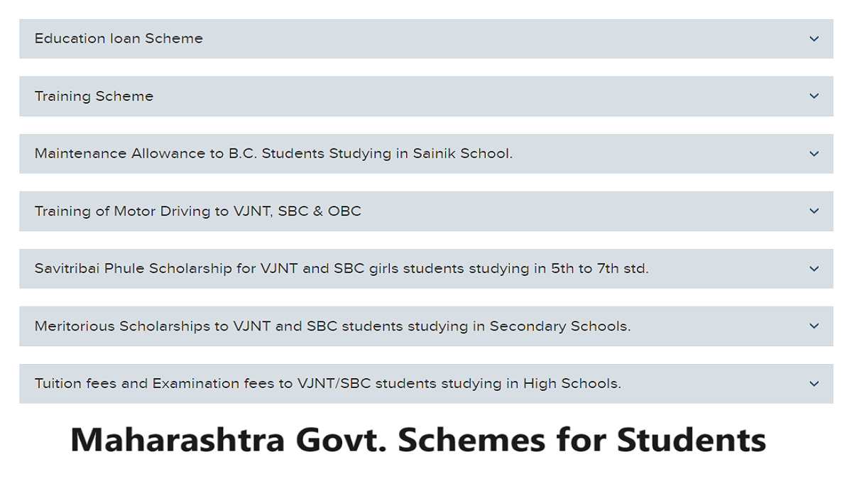 Maharashtra Government Schemes for Students