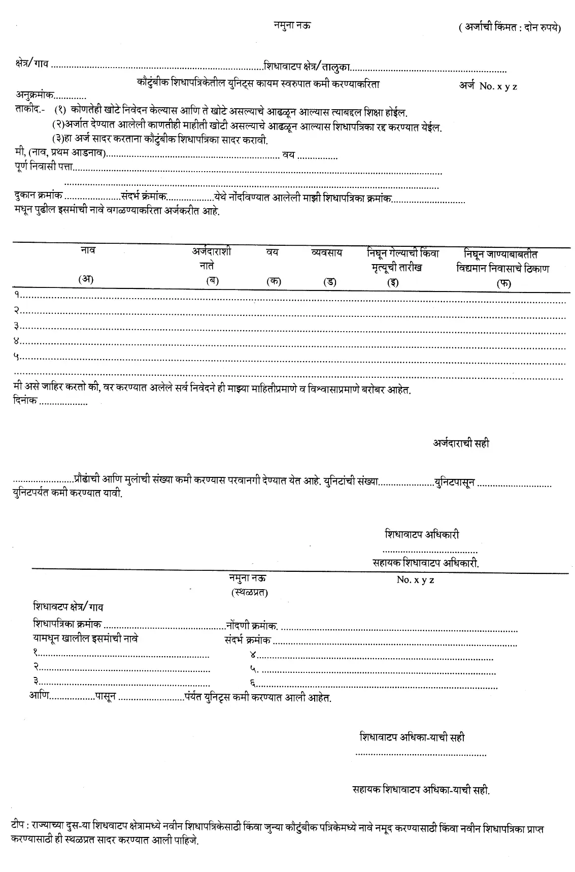 Name Deletion in Maharashtra Smart Ration Card