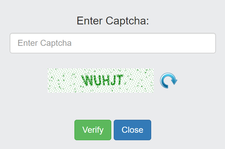 Enter and Verify Captcha