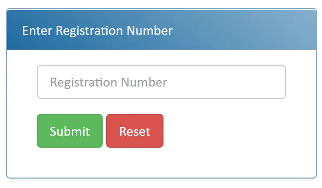 registration number