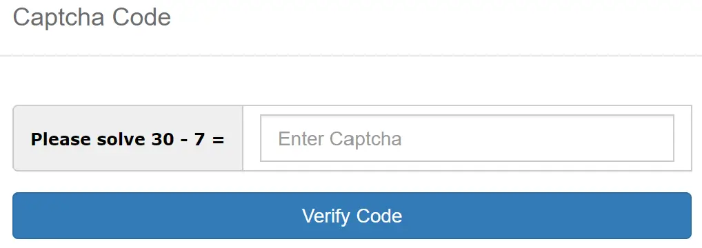 Verify Captcha Code