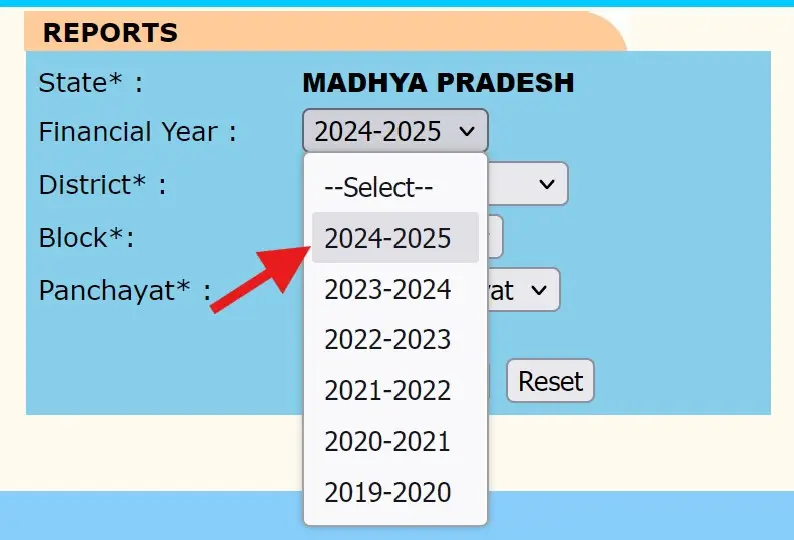 Select Financial Year