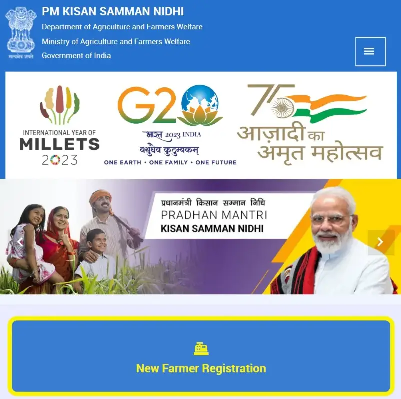 PM Kisan Website