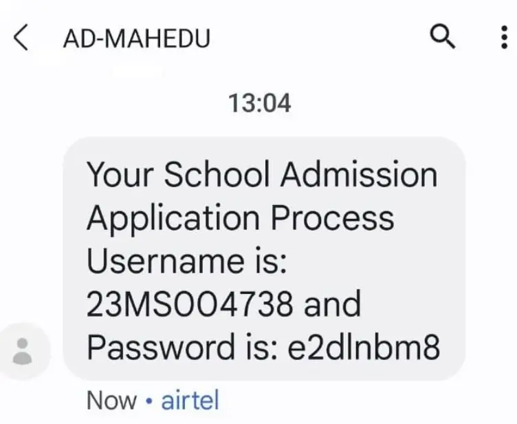 Registration SMS Confirmation