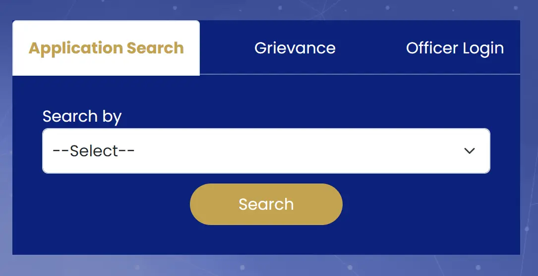 Application Search Page