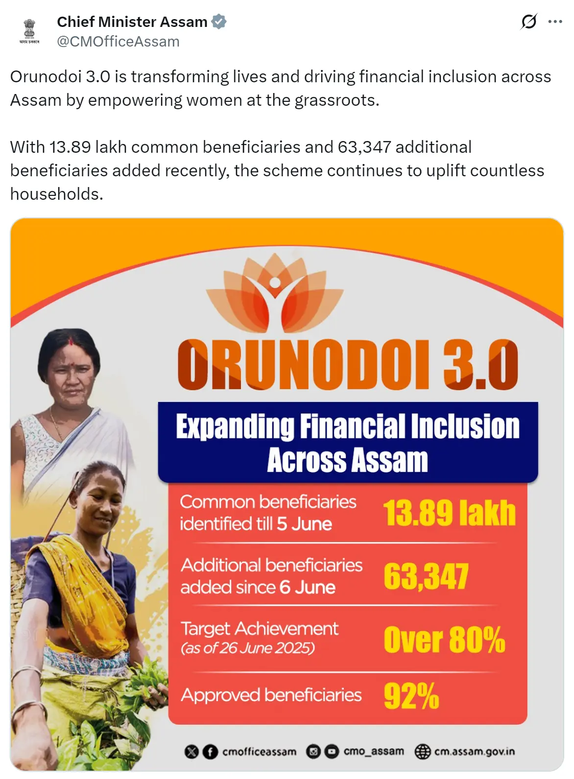 Assam Orunodoi 3.0 Scheme