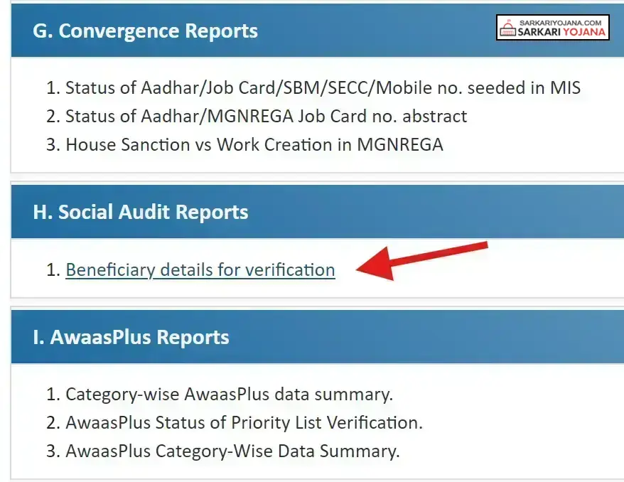 Beneficiary Details Link