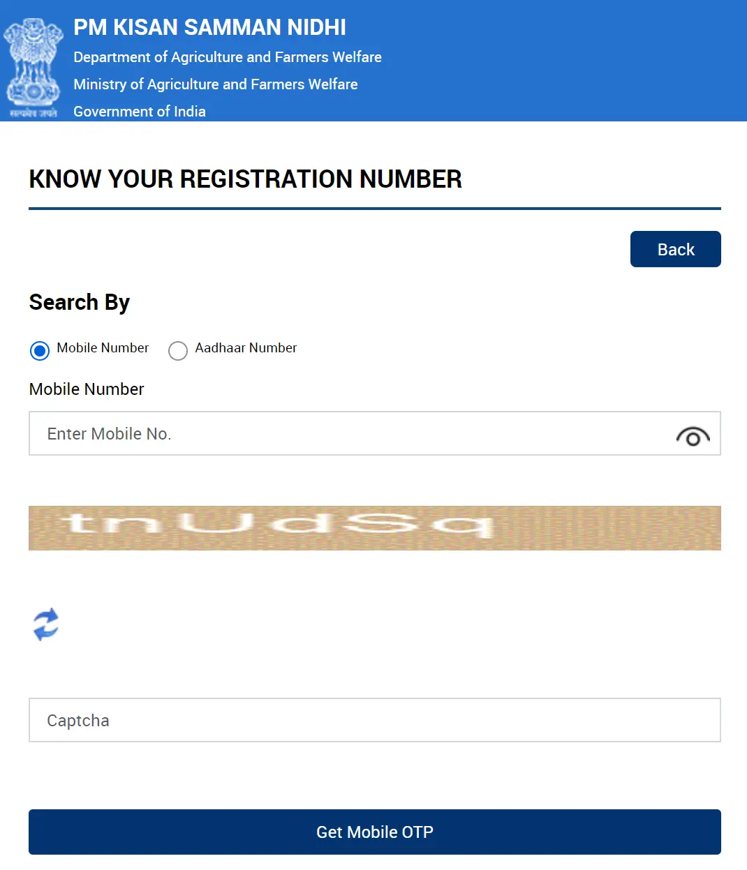 Know PM Kisan Registration Number