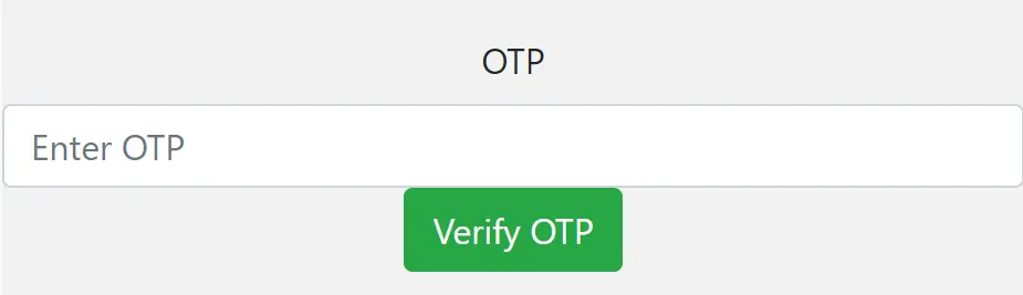 Verify OTP