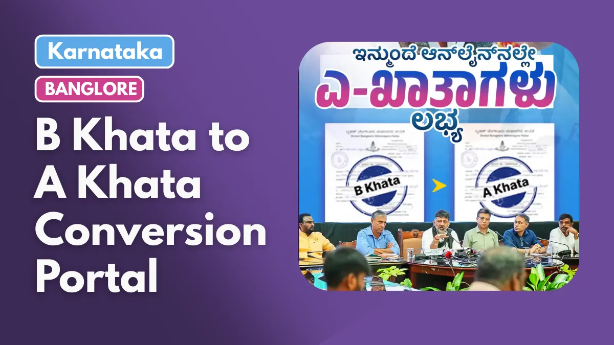 B To A Khata Portal Banglore