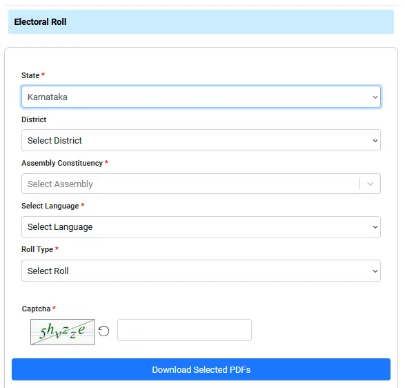 Karnataka Voters List
