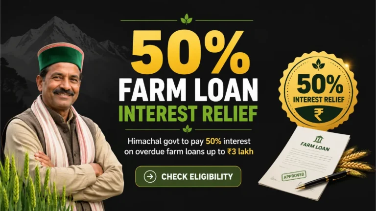 Himachal Agriculture Loan Interest Subvention Scheme - Govt to Pay 50% Interest on Overdue Farm Loans
