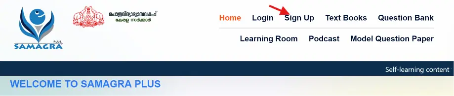 Sign Up Option