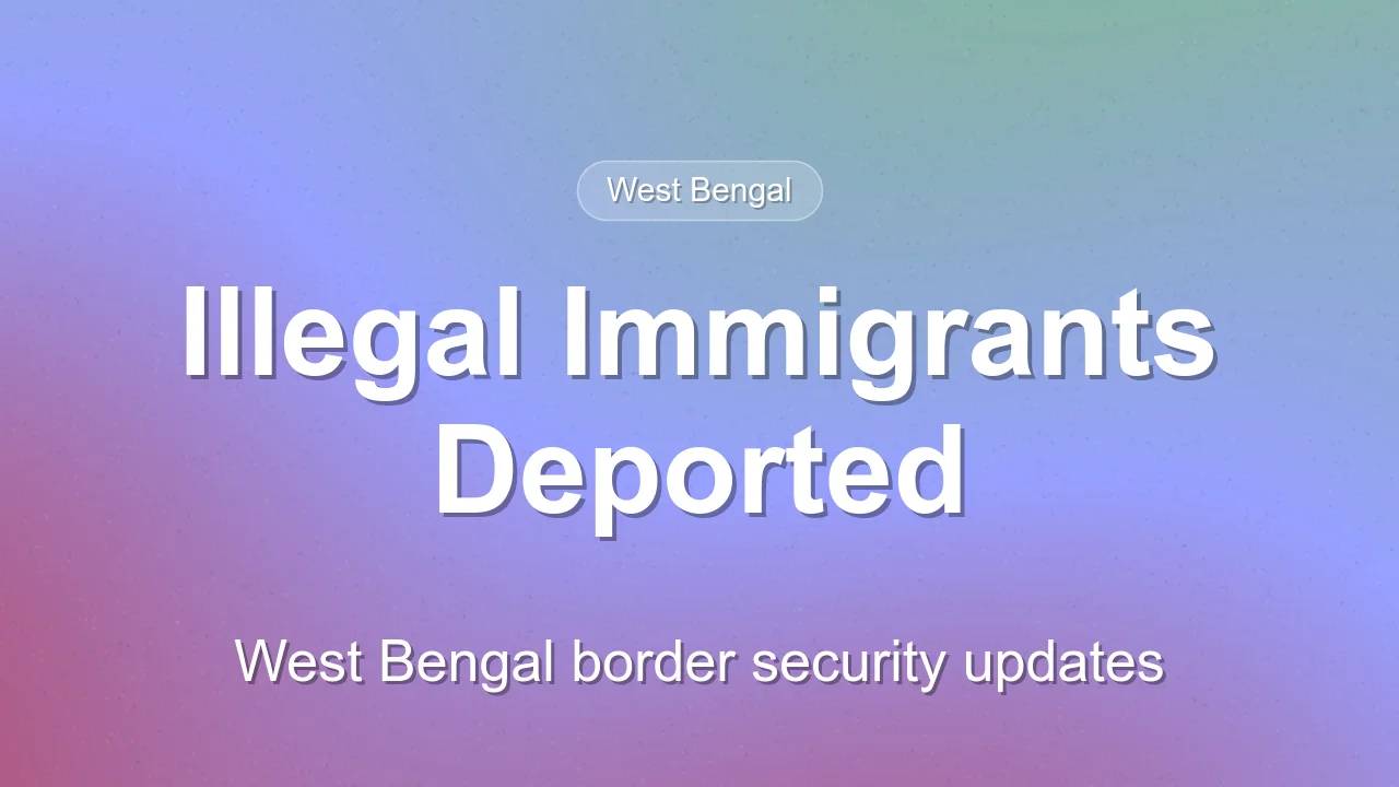 West Bengal Government Reports Deportation of Illegal Immigrants