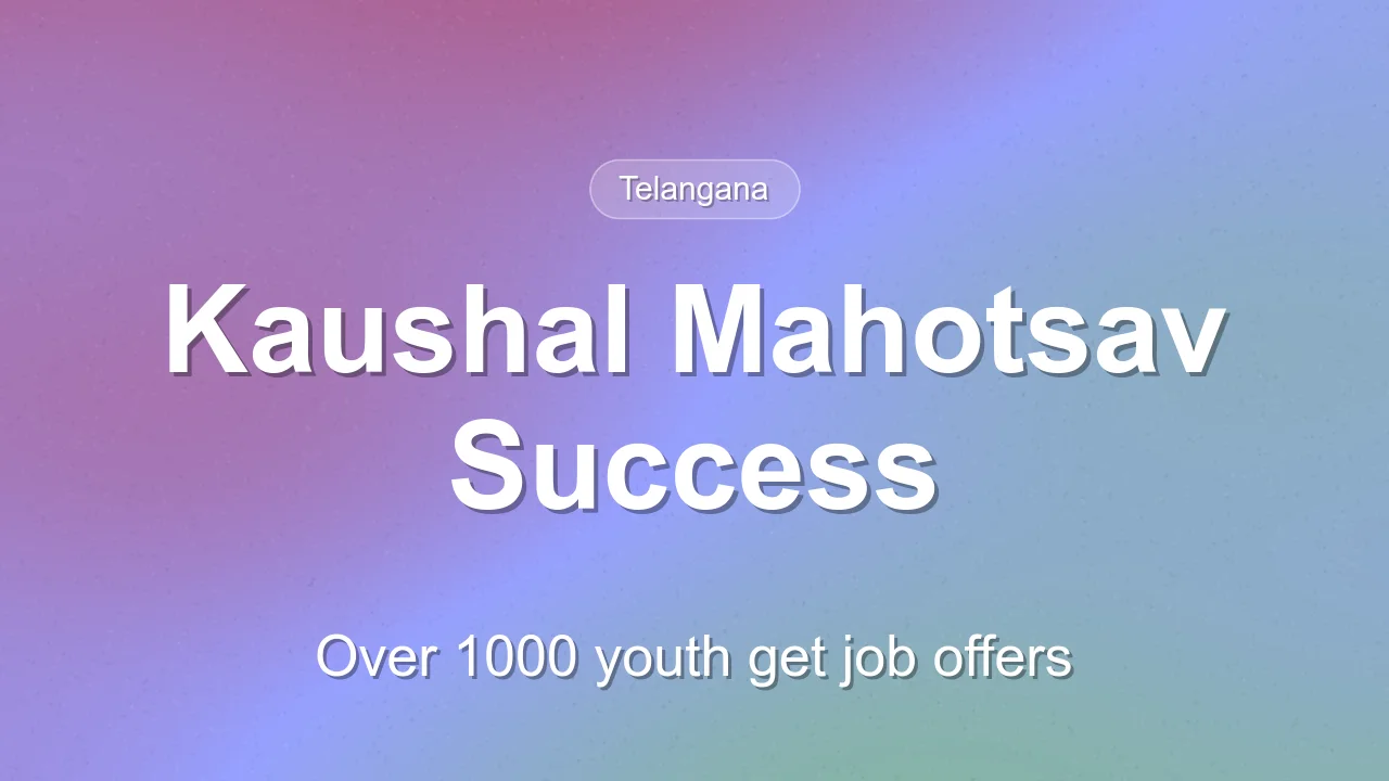 Over 1000 Telangana Youth Secure Jobs at Kaushal Mahotsav