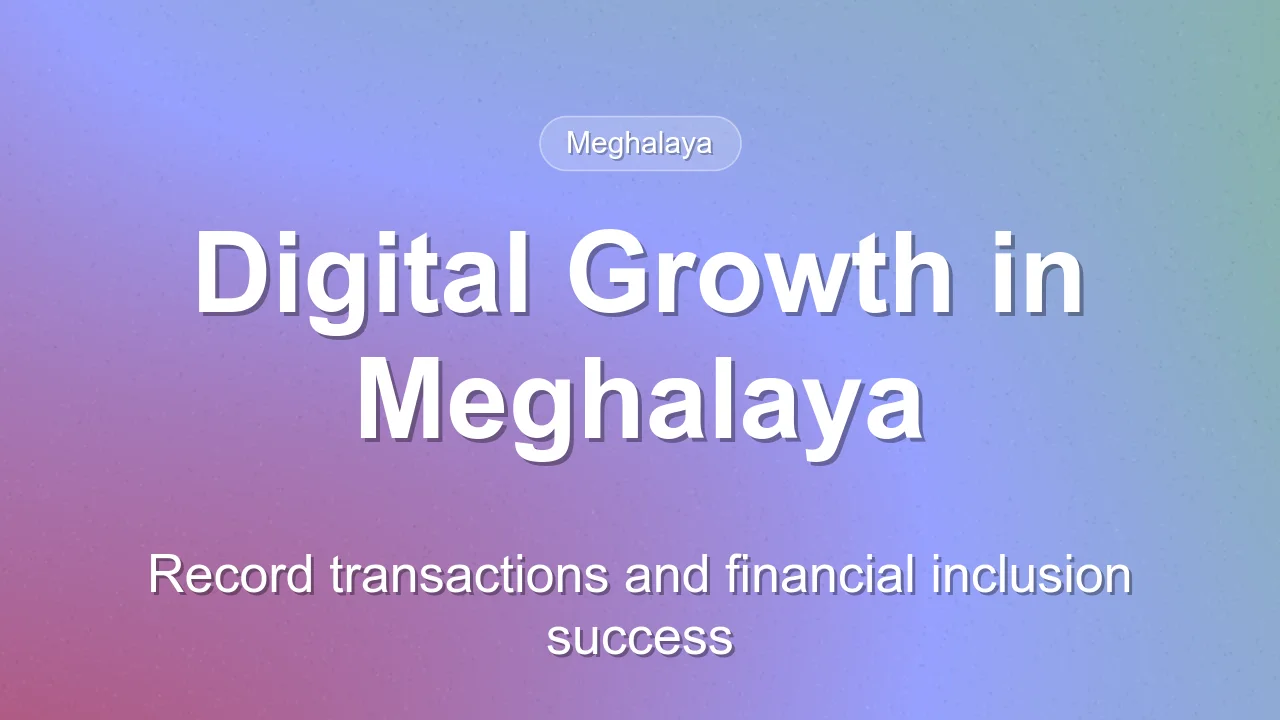 Meghalaya achieves significant growth in digital transactions and financial inclusion