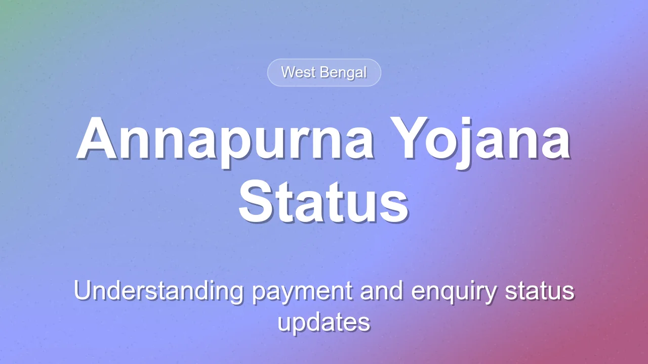 Understanding Annapurna Yojana Application Status Updates