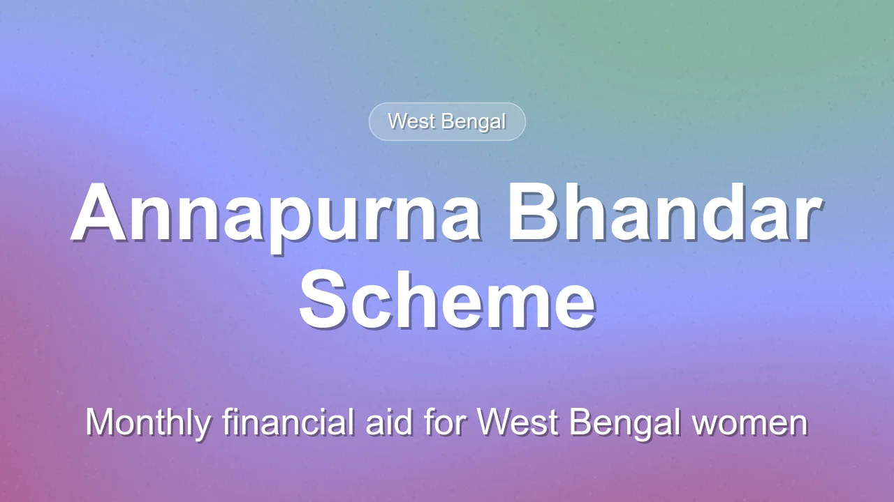 Annapurna Bhandar Scheme: Monthly Financial Support for Women in West Bengal