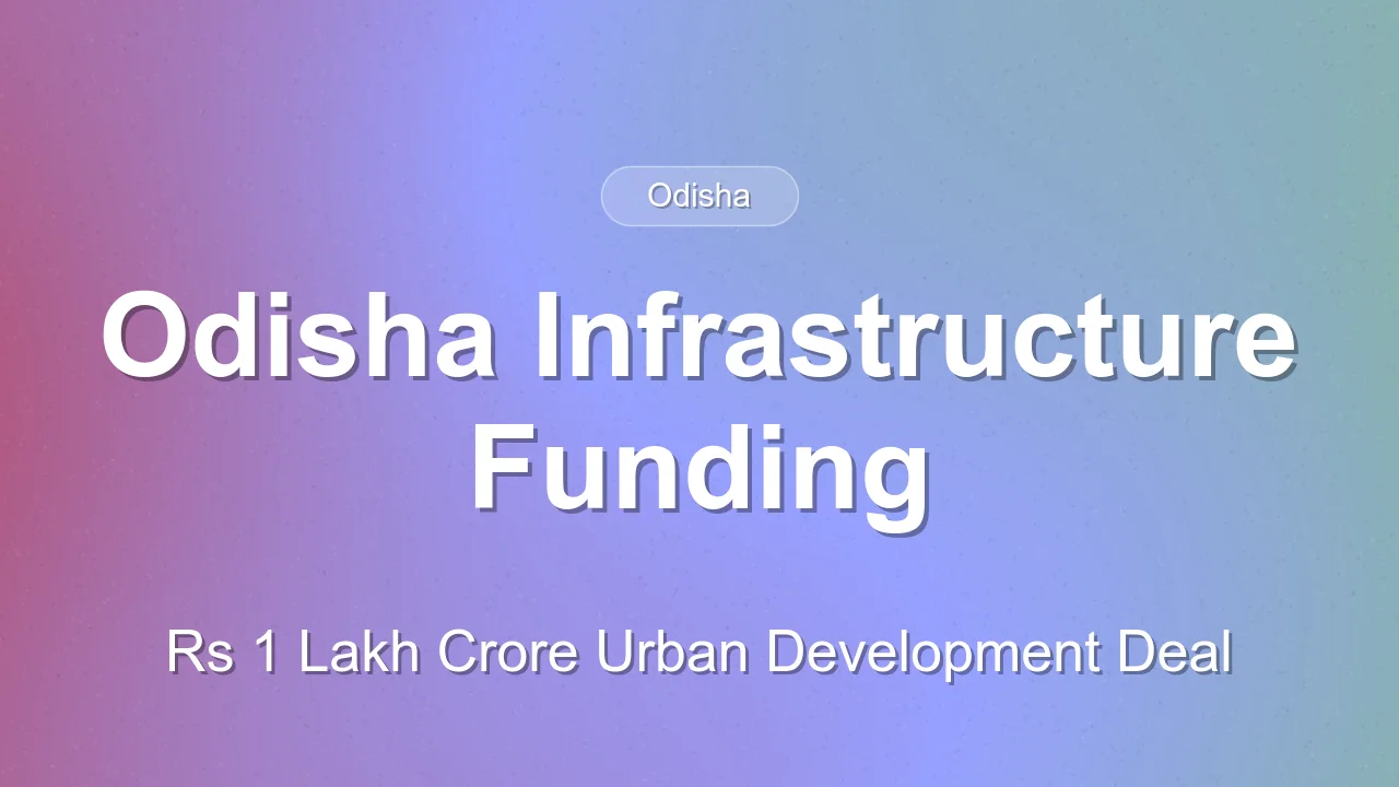 Odisha Signs Major Infrastructure Funding Deal with HUDCO