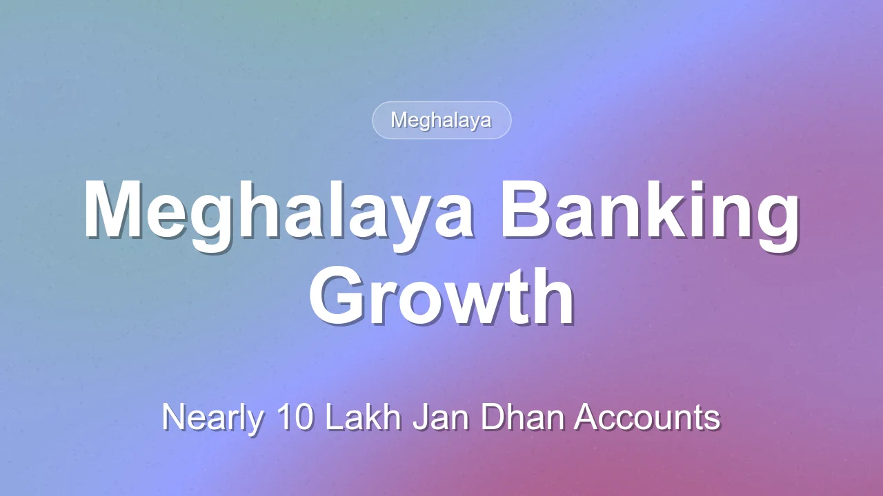 Meghalaya Reports Nearly 10 Lakh Jan Dhan Accounts