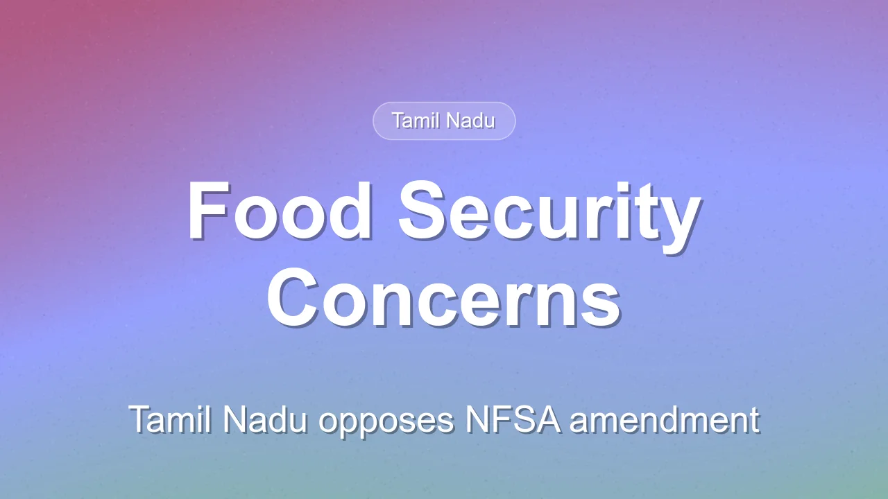 Tamil Nadu CM Opposes Proposed Changes to Antyodaya Anna Yojana