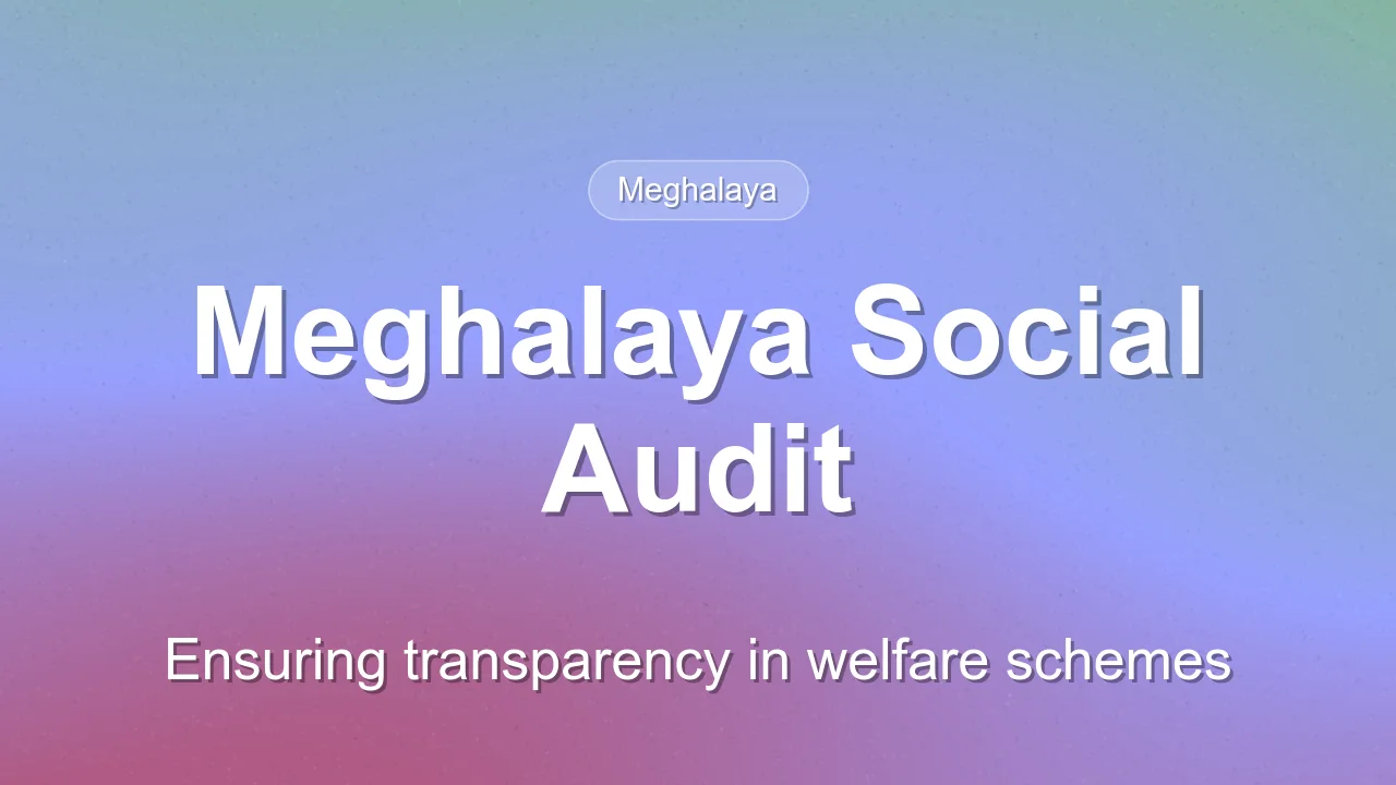Meghalaya Begins Social Audit of Government Schemes