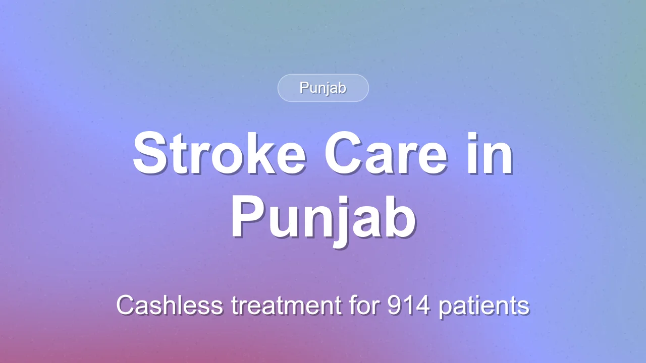 Punjab Health Scheme Provides Cashless Stroke Treatment to 914 Patients