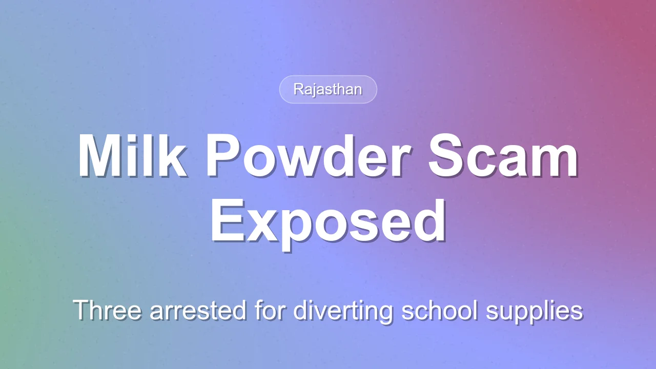 Milk Powder Meant for Rajasthan School Children Seized