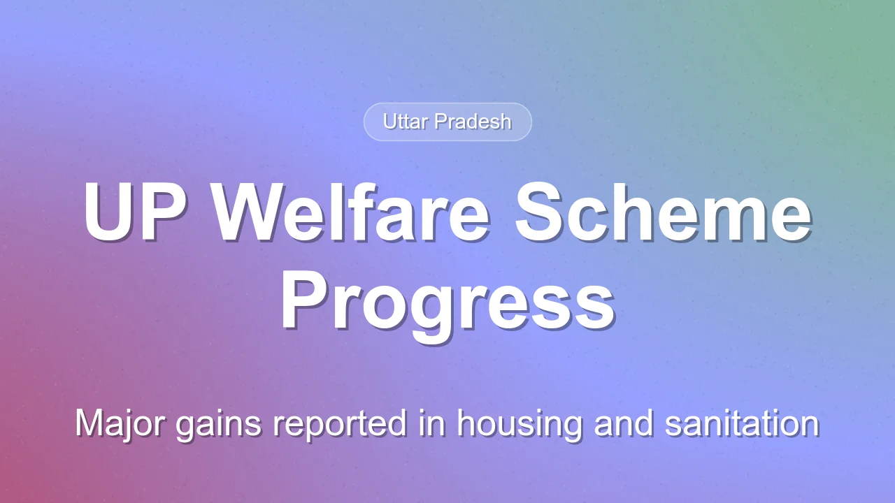 Uttar Pradesh Reports Major Progress in Central Welfare Schemes Since 2017