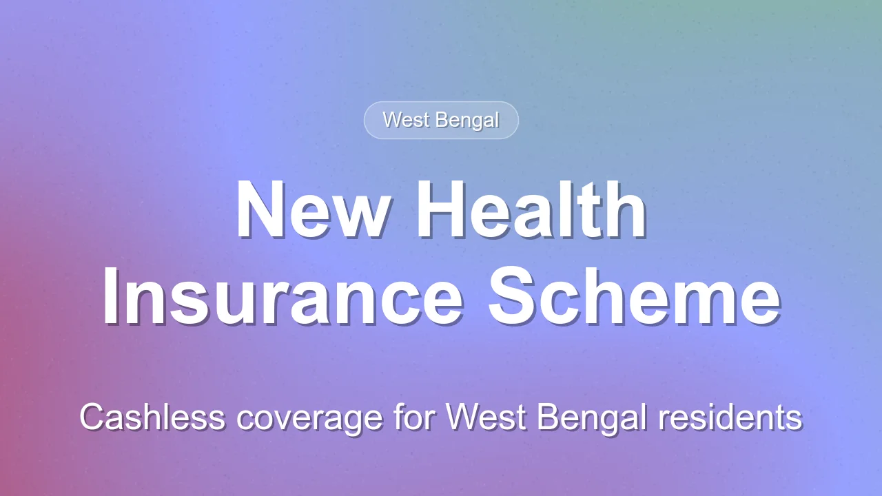 West Bengal Launches Mukhyamantri Swasthya Bima Yojana for Health Coverage